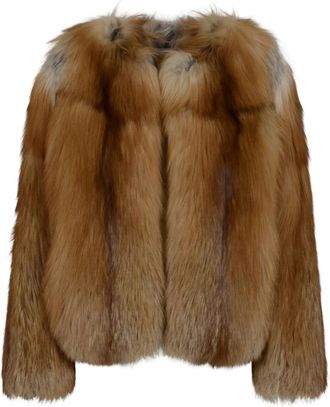Yves Salomon Veste 60cm - Dames - Jassen - Rood - S - Jassen