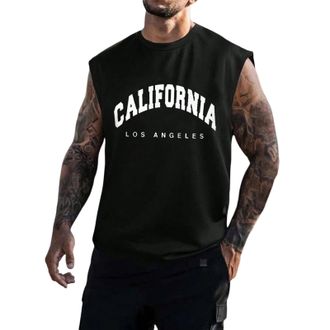 Generic Running Muscle Tank Top for Men T-Shirts Workout Sleeveless T-Shirts Athletic Tank Summer Training Workout Bodybuilding Fitness Tank Top Gym Vests Cas