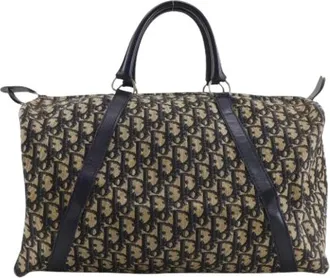 Dior Pre-owned Weekend Bags, female, Blue, Size: ONE SIZE Pre-owned Trotter Canvas Handbag
