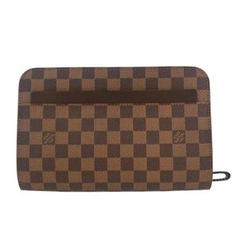 Louis Vuitton Vintage, unisex, Bruin, ONE Size, Pre-owned Canvas Clutch