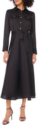 Ted Baker Isabelle Long Sleeve Belted Shirtdress in Rich Black at Nordstrom Rack, Size X-Small