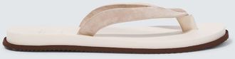Brunello Cucinelli Suede thong sandals