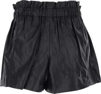 Isabel Marant Womens Shorts Naline Black Eco Leather
