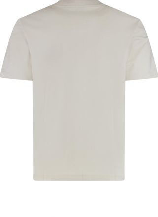 HUGO BOSS Mens Crew Neck T-Shirt Ecru Cotton T-Shirts And Polos