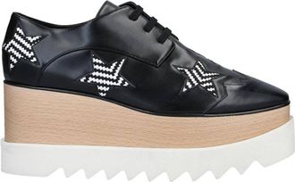 Stella McCartney Elyse Star Embroidered Platform Lace Up Shoes Size 40