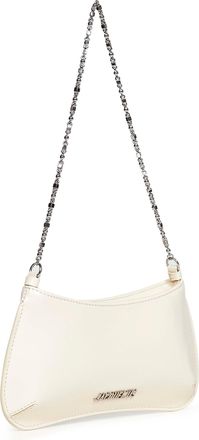 Jacquemus Womens Shoulder Bag Bisou Chaine White Calf Leather