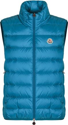 Moncler Waistcoats, male, Blue, XL, Rocoque Padded Bodywarmer