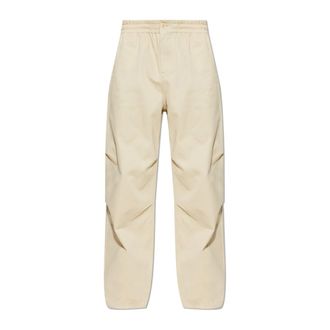 Kenzo Wide Trousers, male, Beige, Size: XL Loose-fit Cotton Trousers