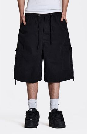 Jaded London Cargo Parachute Shorts in Black at Nordstrom, Size X-Large