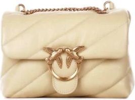 Pinko Pinko, Tassen, Dames, Beige, ONE Size, Katoen, Mini Love Bag Puff