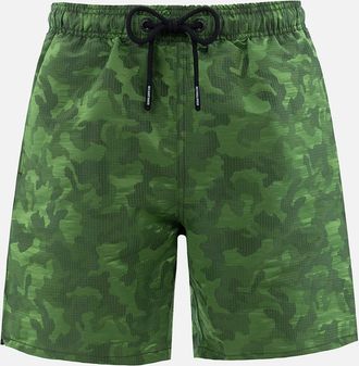 MC2 Saint Barth Man Ripstop Fabric Swim Shorts Harbour The Riviera With Camo Jacquard