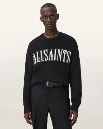 AllSaints Main: 60% Cotton, 20% Alpaca, 20% Merino Wool Stokes Oversized Boxy Jumper, Size: XXL