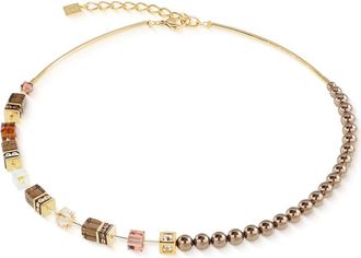 Coeur de Lion Geocube Precious Fusion Pearls Necklace in Mocha Mousse at Nordstrom