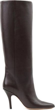 Maison Margiela Architype Hoge Hak Laarzen - Dames - Laarzen met Hak - Bruin - 37 EU - Leer - Schoenen