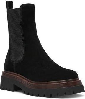Steve Madden Blitzen Platform Chelsea Boot in Black Suede at Nordstrom Rack, Size 7.5
