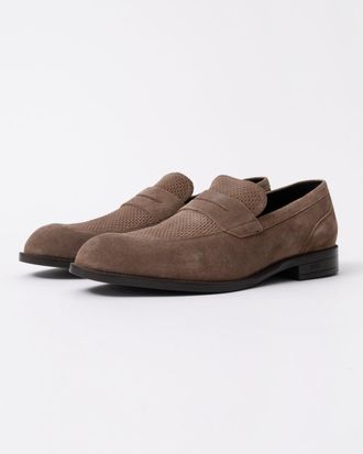 Boss Orange by Hugo Boss Mens Tayil Loafers in Grey Suede - Size UK 10