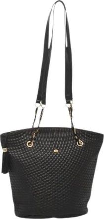 Bally Pre-owned Bucket Bags, female, Black, Size: ONE SIZE Pre-owned Leather Shoulder Bag