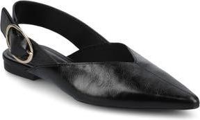 Journee Collection Jacqueline Slingback Flat in Black at Nordstrom Rack, Size 8.5