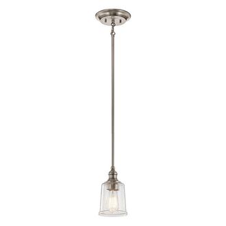 Netlighting Waverly 1 Light Mini Pendant Classic Pewter E27 in Grey