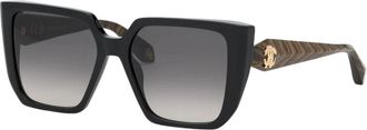 Roberto Cavalli Square Zonnebril - Dames - Zonnebrillen - Zwart - 56 MM - Accessoires