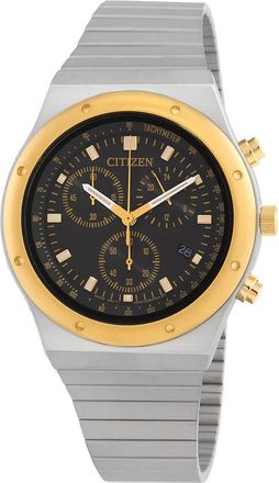 Citizen Chronograph Quartz Black Dial Mens Watch AT2544-64E