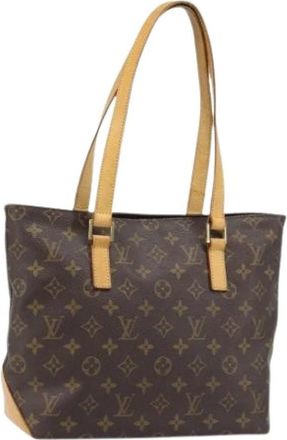 Louis Vuitton Pre-owned Monogram Canvas Tote Bag - Dames - Vintage Shopper - Bruin - ONE Size - Leer - Vintage
