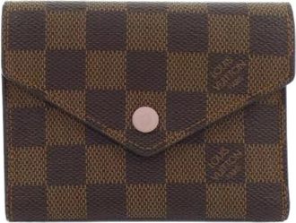 Louis Vuitton Pre-owned Wallets, female, Brown, Size: ONE SIZE Pre-owned Portefeuille Victorine Damier Wallet