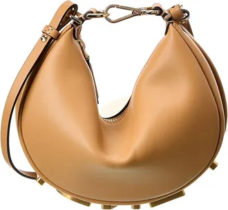 Fendi Fendi Fendigraphy Mini Leather Hobo Bag