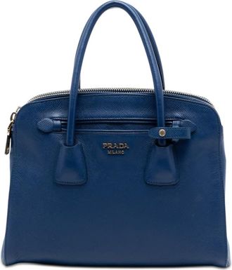 Prada Pre-owned Prada Saffiano Cuir Double Zip Top Handle Bag Ladies ZV7U4551XQX2D347