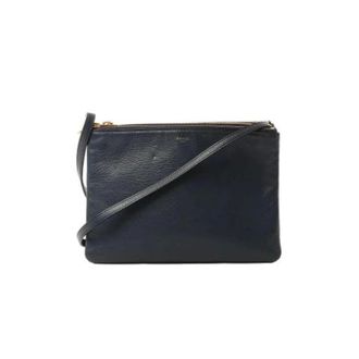 Celine Pre-owned Cross Body Bags, female, Blue, Size: ONE SIZE Pre-owned Trio Large Crossbody Bag