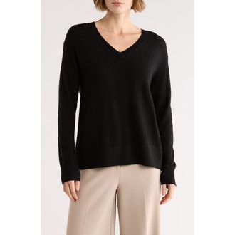 Vince Boxy Wool & Cashmere Blend Sweater in Black at Nordstrom Rack, Size X-Small