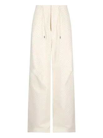 Darkpark Daisy crystal-embellished trousers - White