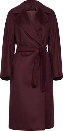 Max Mara Resina Coat - Dames - Jas met riem - Rood - XS - Wol - Jassen