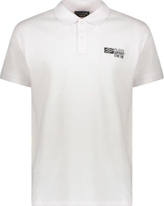 Plein Sport Poloshirt met korte mouwen - Heren - Sportshirts - Wit - M - Katoen - Fitness