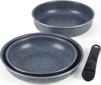 Russell Hobbs Juego De Sartenes Con Clip Inteligente De 4 Piezas Russell Hobbs Rh03297 Nightfall Stone