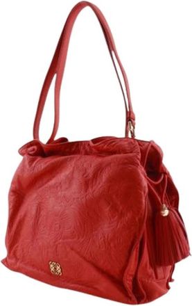 Loewe Pre-owned Flamenco Schoudertas - Dames - Vintage Schoudertas - Rood - ONE Size - Leer - Vintage