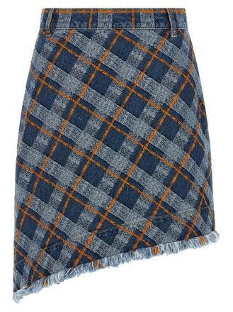 Vivienne Westwood Blue Check Mini Skirt