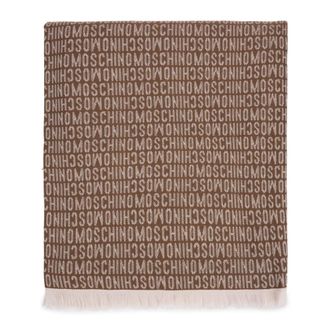 Moschino Accessoires, Dames, Bruin, ONE Size, Wol, Elegante Sjaal