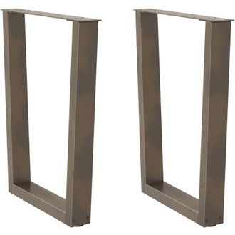 vidaXL Vidaxl - Patas Para Mesa De Comedor En Forma De V (2 Unidades, Acero Natural, 60 X 72-73,3 Cm)