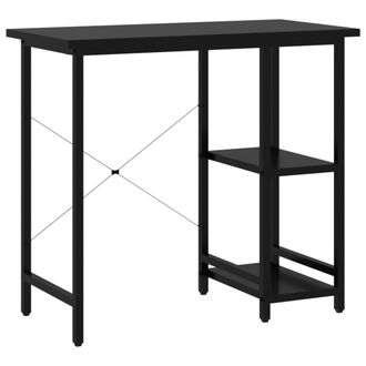 vidaXL Vidaxl - Escritorio Para Ordenador De Mdf Y Metal Negro 80x40x72 Cm