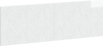 vidaXL Cabecero Montada En La Pared Delft Blanco Brillante Vidaxl