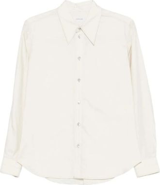 Christophe Lemaire Shirt - Dames - Overhemden - Beige - 3XS - Leer - Overhemden