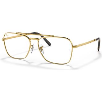 Ray-Ban 58mm Square optical glasses in Gold at Nordstrom