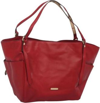 Burberry Tweedehands leren handtassen - Dames - Vintage Shopper - Rood - ONE Size - Leer - Vintage