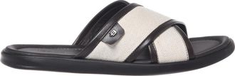 Baldinini Canvas en Leren Muiltje - Heren - Sandalen - Wit - 43 EU - Leer - Schoenen