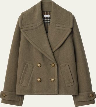 Burberry Caitlin Double-Breasted Wool-Blend Peacoat