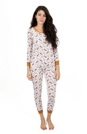 Leveret Womens Cotton Matching Family Pajamas, Wild Canvas Prints in Horse at Nordstrom, Size X-Small