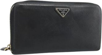 Prada Pre-owned Long Wallet - Dames - Vintage Accessoires - Zwart - ONE Size - Leer - Vintage