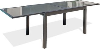 DCB Garden Dcb Garden - tolede - Mesa de jardín 10 plazas de aluminio y tablero de vidrio