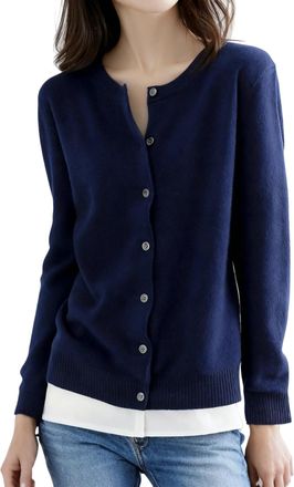 Generic Womens Merino Wool Cardigan Round Neck Sweater First Line Ready to Wear Cardigan Sweater Long Sleeve Soft Knitwear Jacket Lightweight Transition Outer